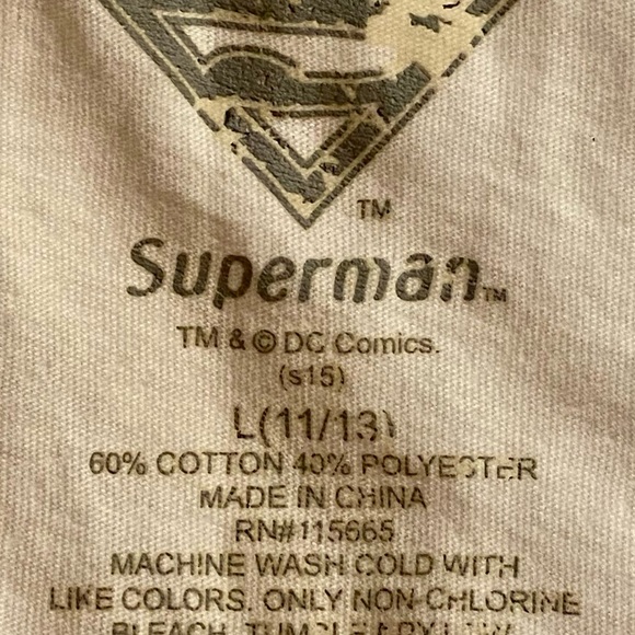 SUPERMAN & CLARK KENT SHIRT SIZE  YOUTH L(11/13) - Picture 5 of 7
